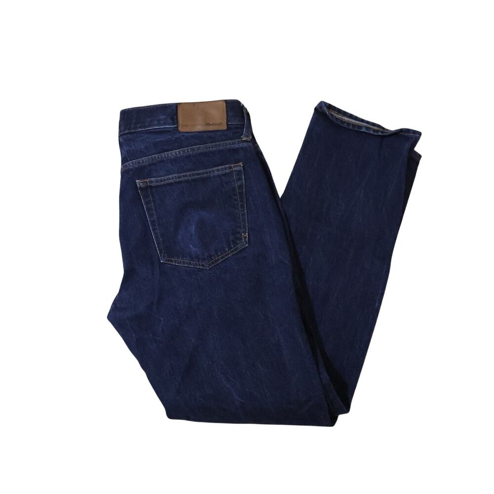 Madewell Raw Indigo Dark Wash Slim Jeans 33x32 (Fits 32x30) AA381 Skate Punk